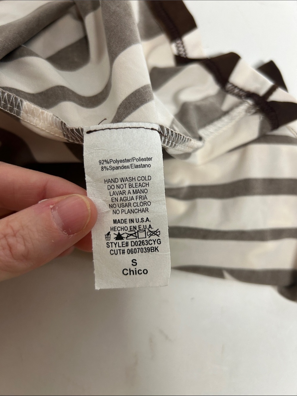 Belted Brown & White Wrap Dress small y2k vibes - Picture 7 of 7